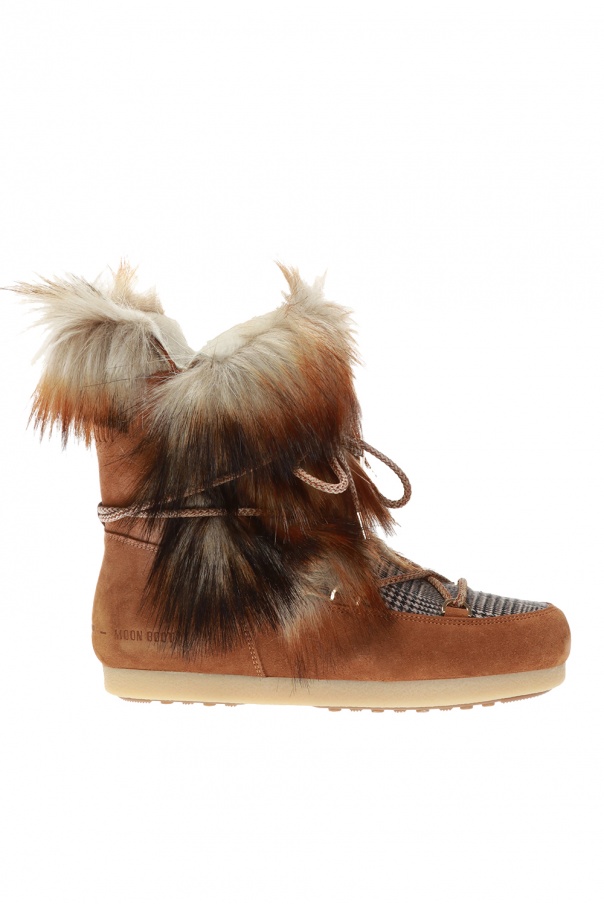 Moon boot far hotsell side high with fur